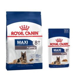Lot Maxi Ageing 8+ croquettes + sachets Royal Canin - Nourriture pour chien