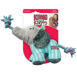 Jouet KONG Knots Carnival Elephant taille S/M: L9xl17xH13cm, pour chien