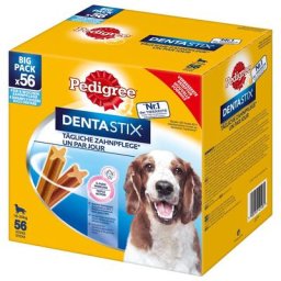 Lot 168 x Pedigree DentaStix Oral Care / Fresh pour chien - Dentastix x 112 + Dentastix Fresh x 56 - pour grand chien (>25 kg)