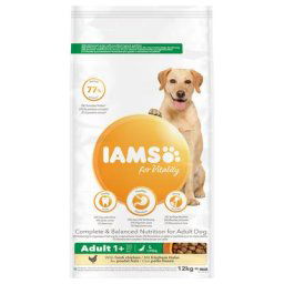 2x12kg IAMS for Vitality Adult Large poulet - Croquettes pour chien