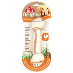 85g 8in1 Delights, poulet, os à mâcher taille L, (1 os) - Friandises pour chien