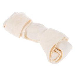 24x Os nature à mâcher 24 cm Barkoo avec nœuds - Os à mâcher pour chien