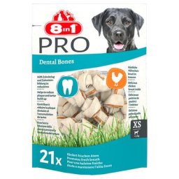 252g 8in1 Pro Dental, poulet, os à mâcher taille XS, 21 os - Friandises pour chien