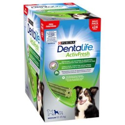 24 bâtonnets PURINA Dentalife ActivFresh à mâcher pour chien de taille moyenne