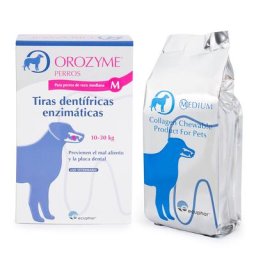 141g Orozyme Lamelles à mâcher chiens de taille moyenne - Friandises pour chien