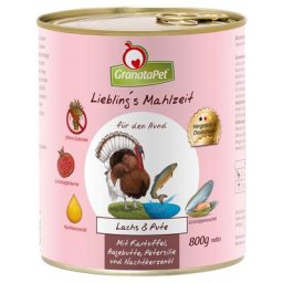 24x800g GranataPet Liebling's Mahlzeit saumon, dinde, pommes de terre, persil