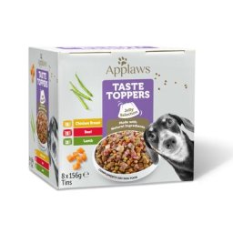 Applaws Taste Toppers en bouillon 8 x 156 g pour chien - lot mixte en gelée