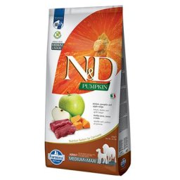 Lot Farmina N&D 2 x 12 kg pour chien - Medium/Maxi potiron, cerf, pomme (2 x 12 kg)