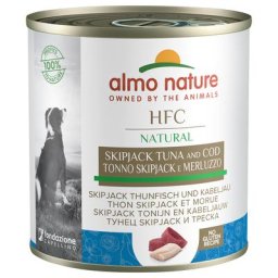 290g Almo Nature HFC Natural 24 x / thon skipjack, morue - Pâtée pour chien