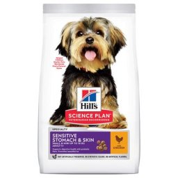 6kg Adult 1+ Sensitive Stomach & Skin Small & Mini poulet Hill's Science Plan - pour chien