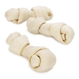 330g Barkoo Os natures à mâcher avec nœuds 3 os de 16 cm - Friandises pour chien