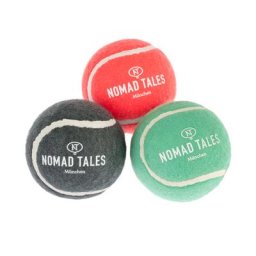 Lot de balles de tennis Nomad Tales Bloom pour chien - lot de 3 balles, 6,25 cm de diamètre