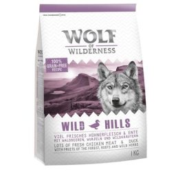 1kg Adult Wild Hills Wolf of Wilderness, canard - Croquettes sans céréales
