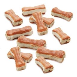 12 Os à mâcher poulet 5cm Lukullus pour chien - Friandises pour chien