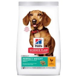 2x6kg Adult 1+ Perfect Weight Small & Mini poulet, Hill's Science Plan