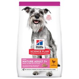 3x2,5kg Canine 3x Mature Adult 7+ Small & Mini Light poulet Hill's Science Plan