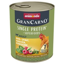 6x800g Adult Superfoods poulet, épinards, framboises, graines de potiron Animonda GranCarno