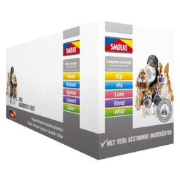 40 x 395 g Smolke Fresh Steamed Mix Box Nourriture pour chien - Benefit Pack