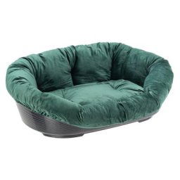 Ferplast Siesta Deluxe avec housse Sofà vert velours pour chien et chat - taille 6