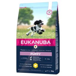 3kg Eukanuba Puppy Medium Breed poulet - Croquettes pour chiot