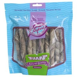 Braaaf Bâtonnets torsadés à mâcher, saumon pour chien - 2 x 12 cm (350 g)