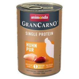 6x400g Adult Single Protein pur poulet Animonda GranCarno - Pâtée pour chien
