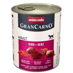 6x800g Original Adult bœuf, cœur Animonda GranCarno - Pâtée pour chien