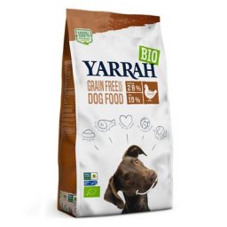 2x10kg Yarrah Bio sans céréales, poulet bio - Croquettes pour chien