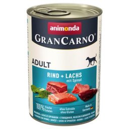 12x400g Original bœuf, saumon, épinards Animonda GranCarno - Pâtée pour chien