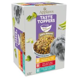 12x85g Applaws Taste Toppers lot mixte en bouillon - Pâtée pour chien