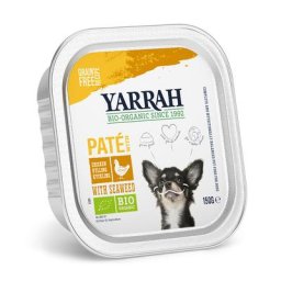 12x150g Pâté poulet bio, algues marines bio (sans céréales) Bio Yarrah Barquettes pour chien : -15 % !