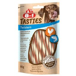 85g 8in1 Tasties Twisters Bâtonnets à mâcher poulet - Friandises pour chien