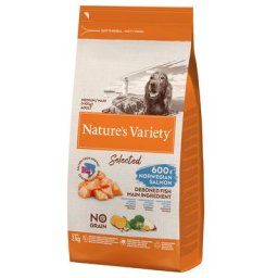 2kg Nature's Variety Selected Medium Adult saumon de Norvège - Croquettes pour chien