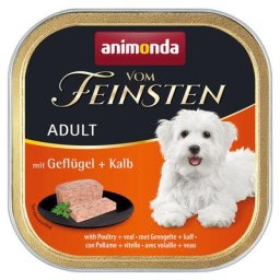 6x150g Adult sans céréales volaille, veau Animonda Vom Feinsten - Pâtée pour chien