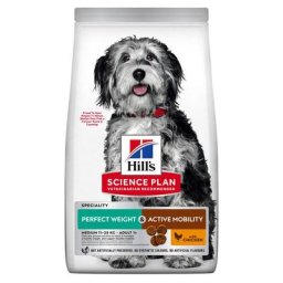 2x12kg Adult Perfect Weight & Active Mobility Medium poulet Hill's Science Plan - pour chien