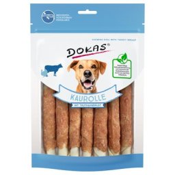 6x190g Dokas Bâtonnets à mâcher blancs de dinde - Friandises pour chien