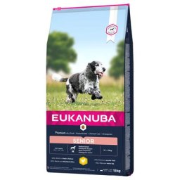 2x15kg Caring Senior Medium Breed poulet Eukanuba - Croquettes pour chien