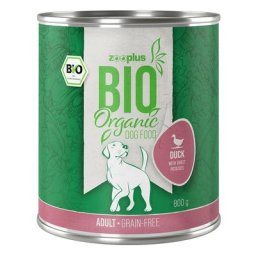 6x800g zooplus Bio canard, patates douces, courgettes (sans céréales) - Pâtée pour chien