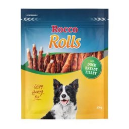 200g Rocco Rolls Bâtonnets à mâcher filet de canard - Friandises pour chien