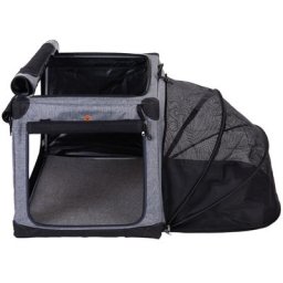 Niche pliable Pet Home - taille M : L 50,5 x P 76 x H 48 cm - gris, pour chien et chat