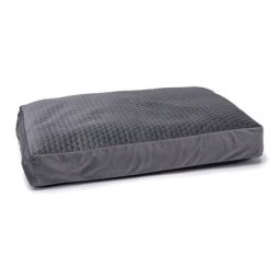 Matelas Karlie Velvet gris foncé pour chien - L 100 x l 70 x H 15 cm
