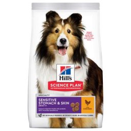 2x14kg Adult 1+ Sensitive Stomach & Skin Medium poulet Hill's Science Plan - Croquettes pour chien