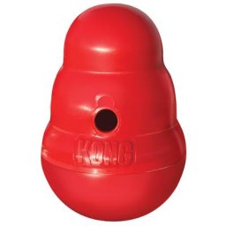 Balle à friandises KONG Wobbler taille S (L 15,5 x l 11 cm) - Jouet pour chien