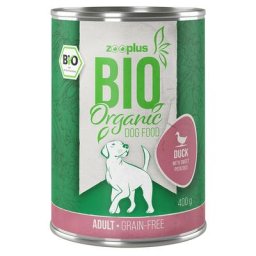 24x400g zooplus bio canard, patates douces, courgettes - Pâtée pour chien