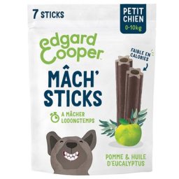 7 bâtonnets Edgard & Cooper Mâch' Sticks pomme, eucalyptus pour petits chiens (jusqu'à 10 kg)