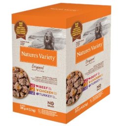 16x300g Nature's Variety Original Paté No Grain Medium/Maxi Adult bœuf, poulet, dinde