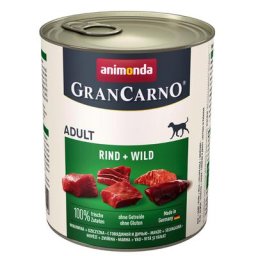 6x800g Original Adult bœuf, gibier Animonda GranCarno - Pâtée pour chien