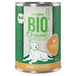 6x400g zooplus Bio Senior poulet, potiron - Pâtée pour chien