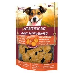 SmartBones Os à mâcher à la patate douce pour petit chien - 8 os à mâcher