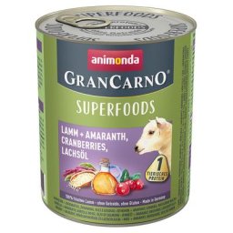 6x800g Adult Superfoods agneau, amarante, cranberries, huile de saumon Animonda GranCarno